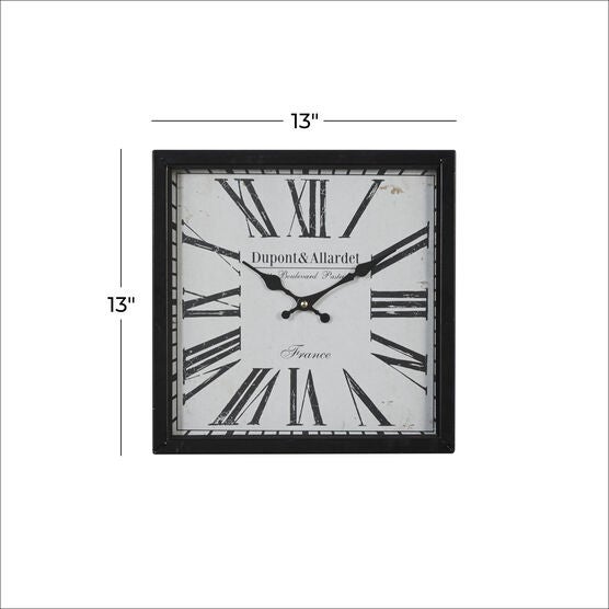Black Industrial Metal Wall Clock, , alternate image number null