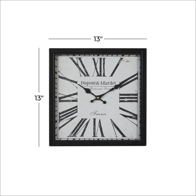 Black Industrial Metal Wall Clock, , alternate image number 7