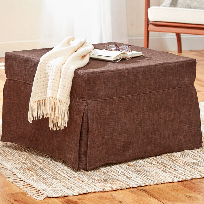 350 lbs. Weight Capacity Sleeper Ottoman, BROWN, hi-res image number 0