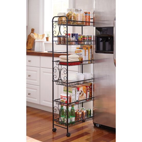 Scroll 6-Tier Kitchen Cart, 