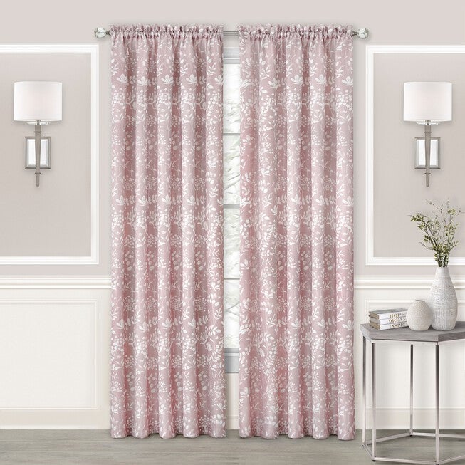 Charlotte Rod Pocket Window Curtain Panel, BLUSH, hi-res image number null