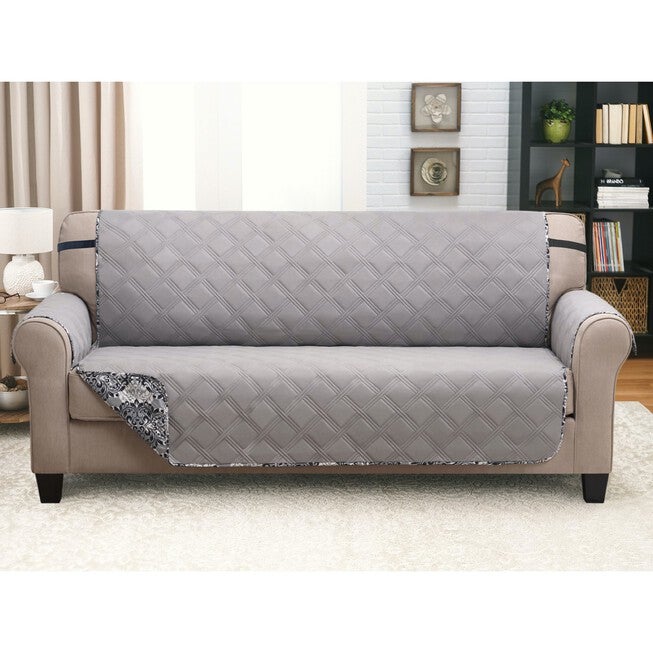 Printed Reversible Quilted Xl Sofa Protector, , alternate image number 6