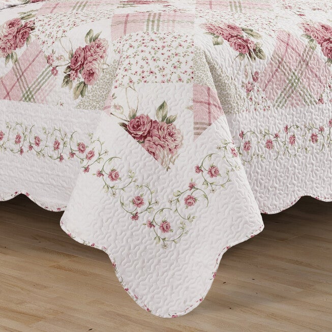Bungalow 3 Piece Quilt Set, ROSE, alternate image number null