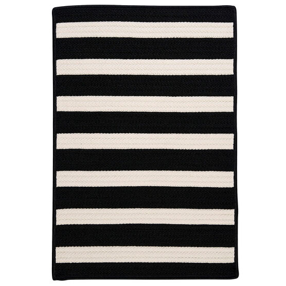 Bay Stripe Black Rug, BLACK, hi-res image number null