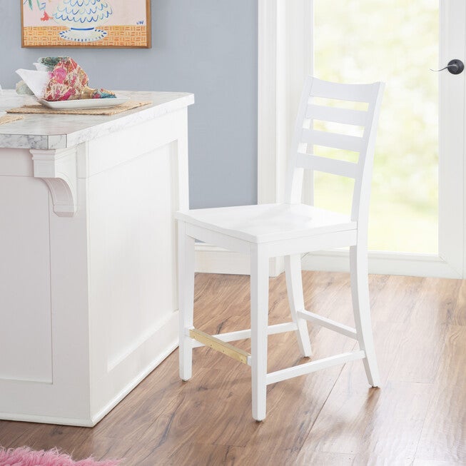 Flynn Counter Stool White Set of 2, , alternate image number 6
