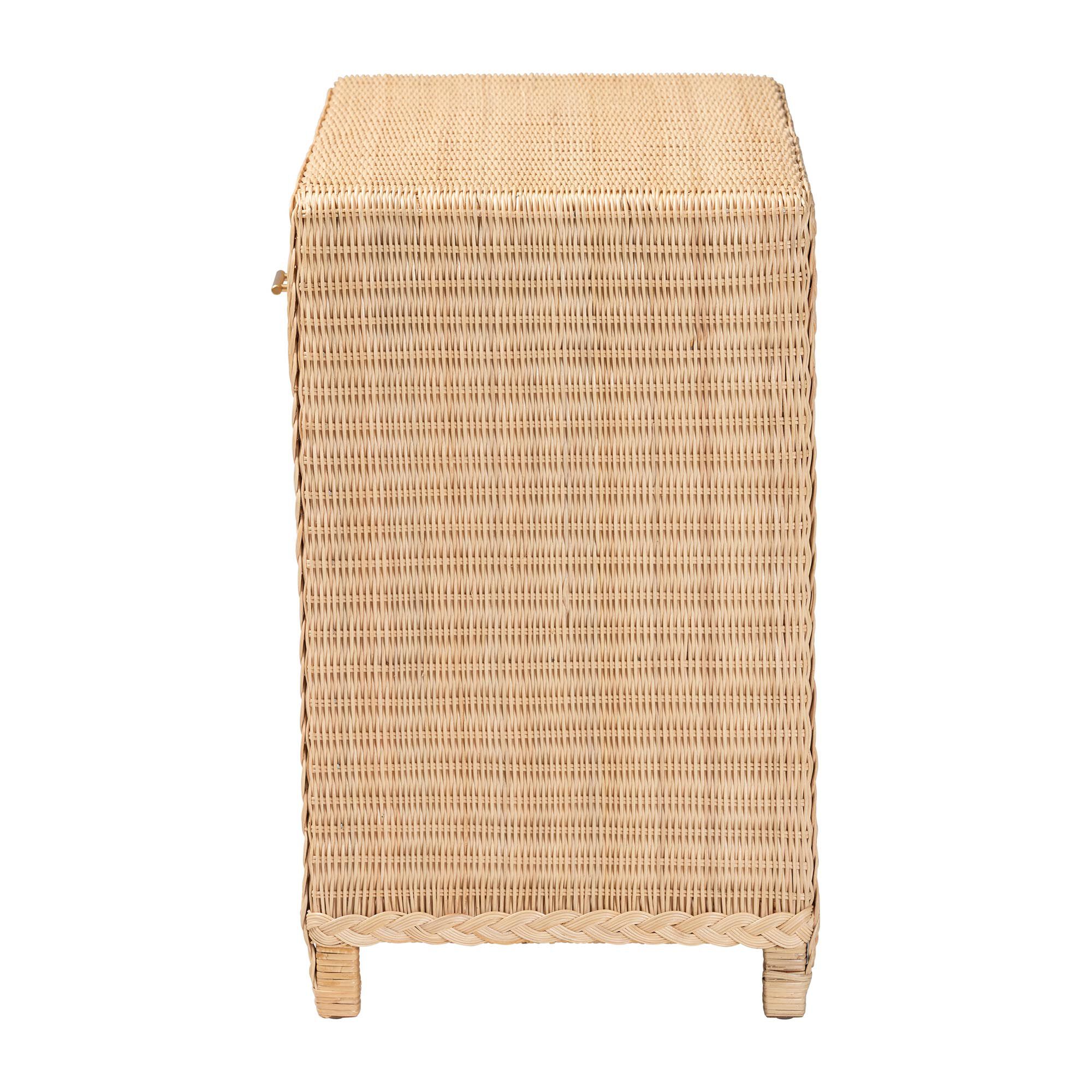 Lanica Braided Natural Rattan Console Table, SUN BLEACHED RATTAN, alternate image number 4