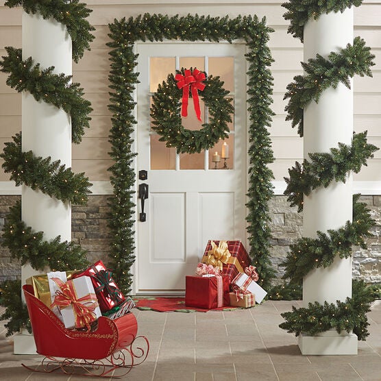 24" Pre-Lit Arrow Tip Wreath, , alternate image number null