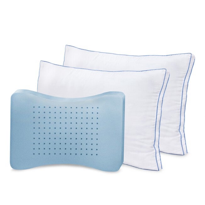 SensorPEDIC MemoryLOFT Deluxe Gusseted Pillow with Memory Foam Center, WHITE, hi-res image number null