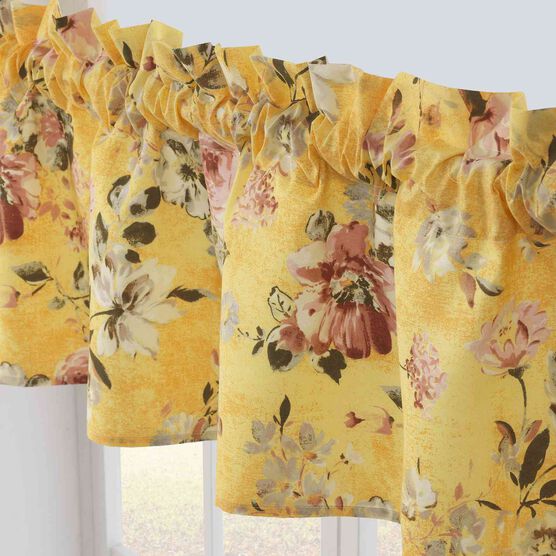 Finley Yellow Window Valance Brylane Home