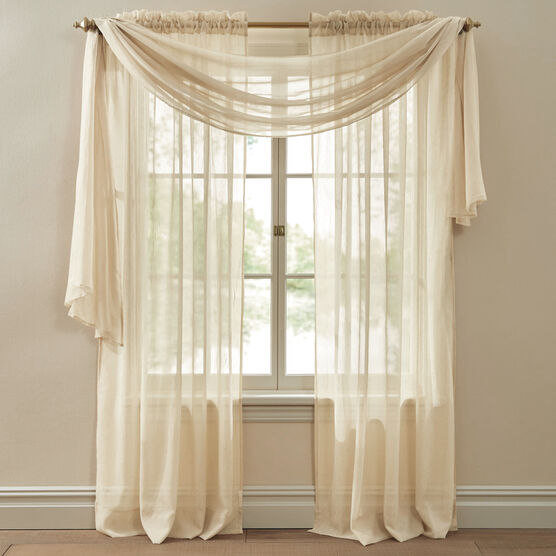 BH Studio Crushed Voile Scarf Valance, 