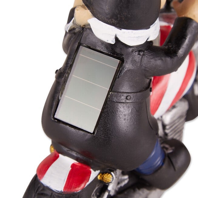 Biker Gnome Solar Statue, , alternate image number 2