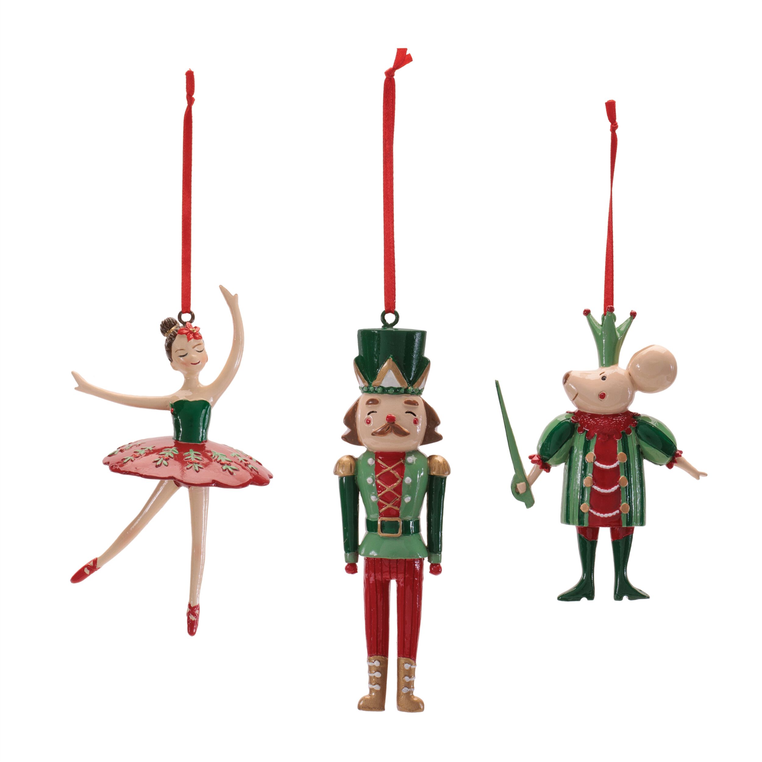 Nutcracker Ballet Ornament (Set of 12), RED GREEN, alternate image number 3