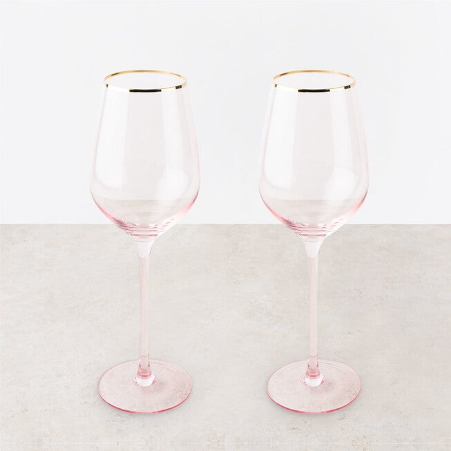 Rose Crystal White Wine Glass Set, , alternate image number null