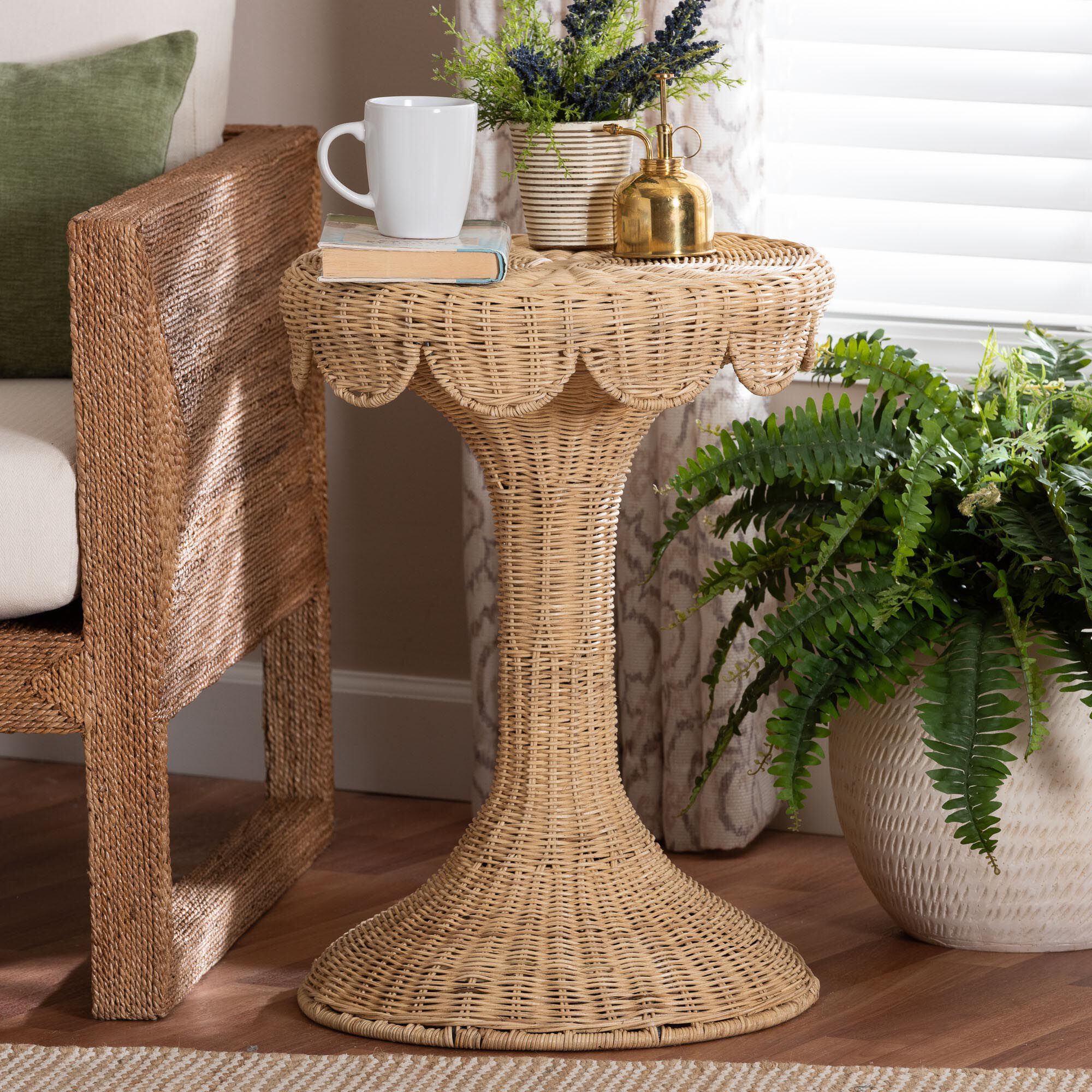 Natala Rattan End Table, HONEY, alternate image number 6