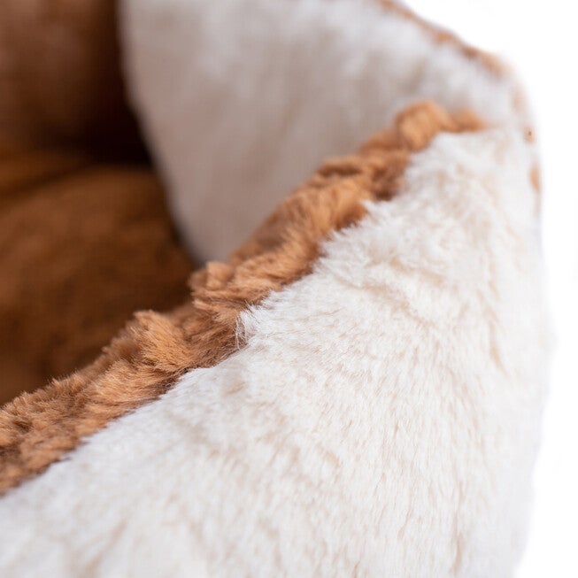 Dog, Cat Cat Extra Small Pet Bed, Brown/Ivory, , alternate image number null