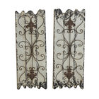 Set Of 2 White Wood Rustic Wall Décor, , alternate image number null