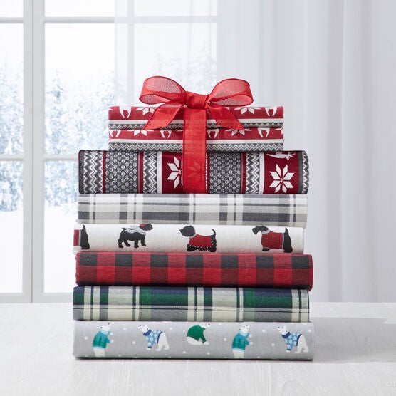 Flannel Printed Sheet Set, , alternate image number null