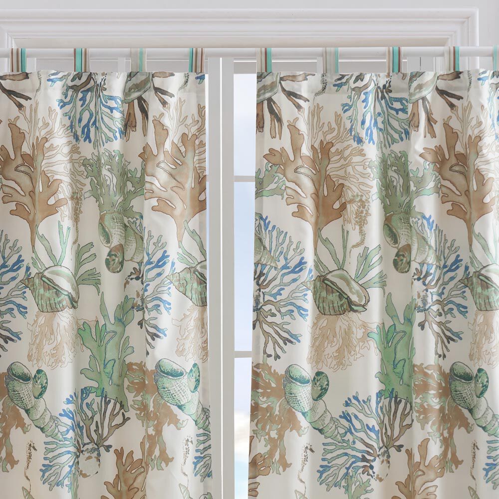 Atlantis Window Curtain Panels, Set of 2, 84 inches, JADE, alternate image number 3