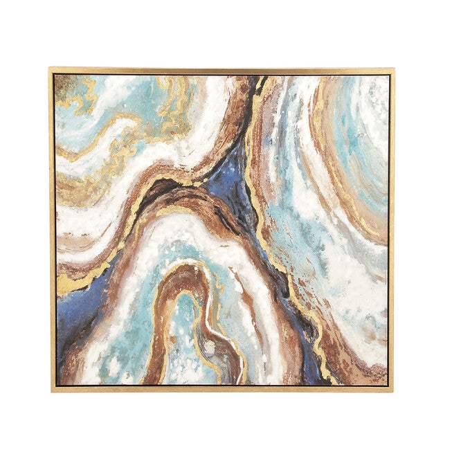 Multi Colored Glam Abstract Canvas Wall Art Framed Wall Art, , alternate image number null