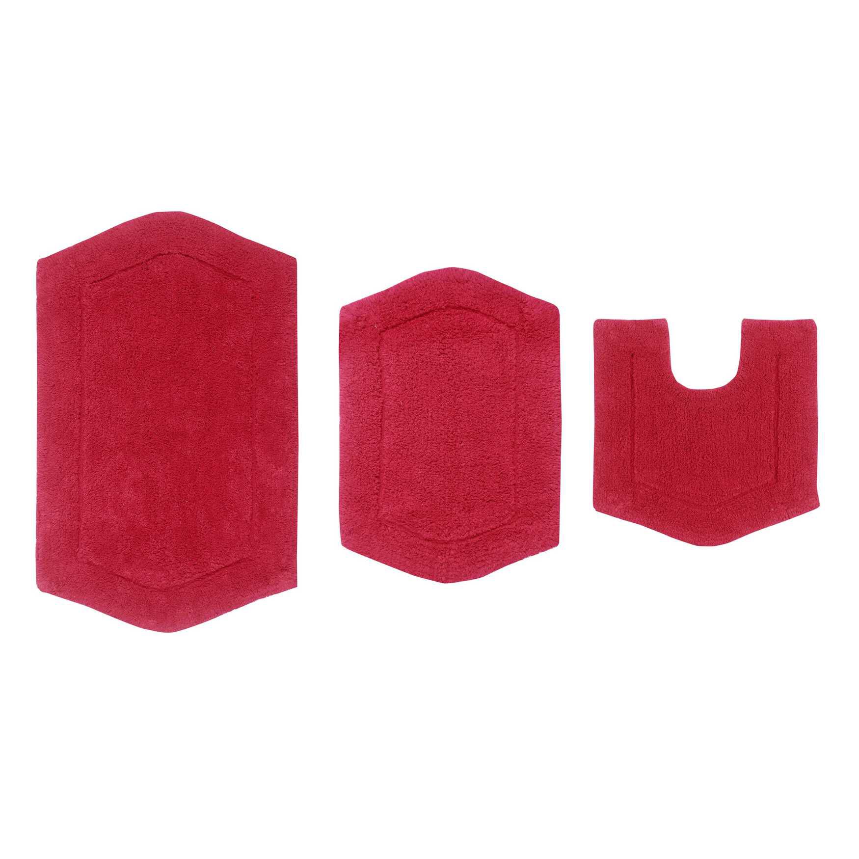 Waterford 3-Pc. Set Bath Rug Collection, RED, hi-res image number 0