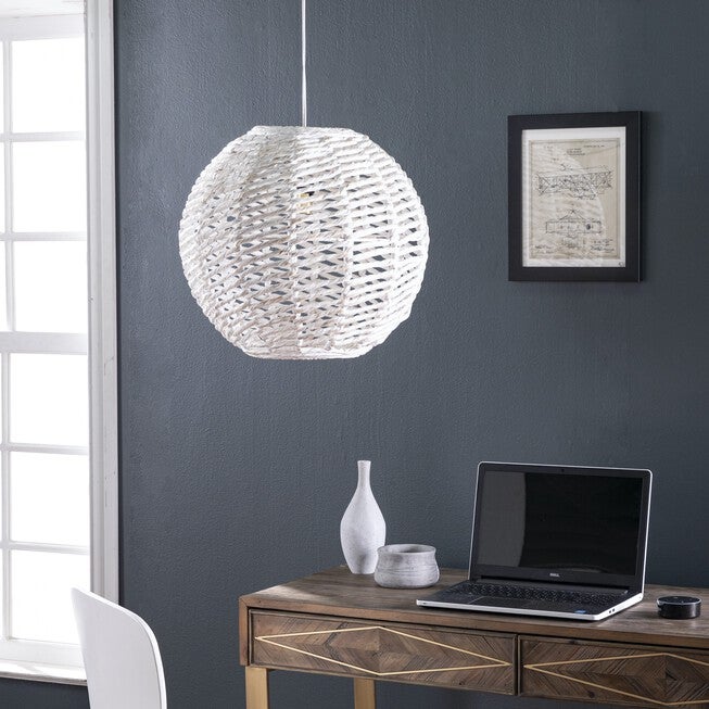 Cartaxo Round Pendant Shade, WHITE, hi-res image number null
