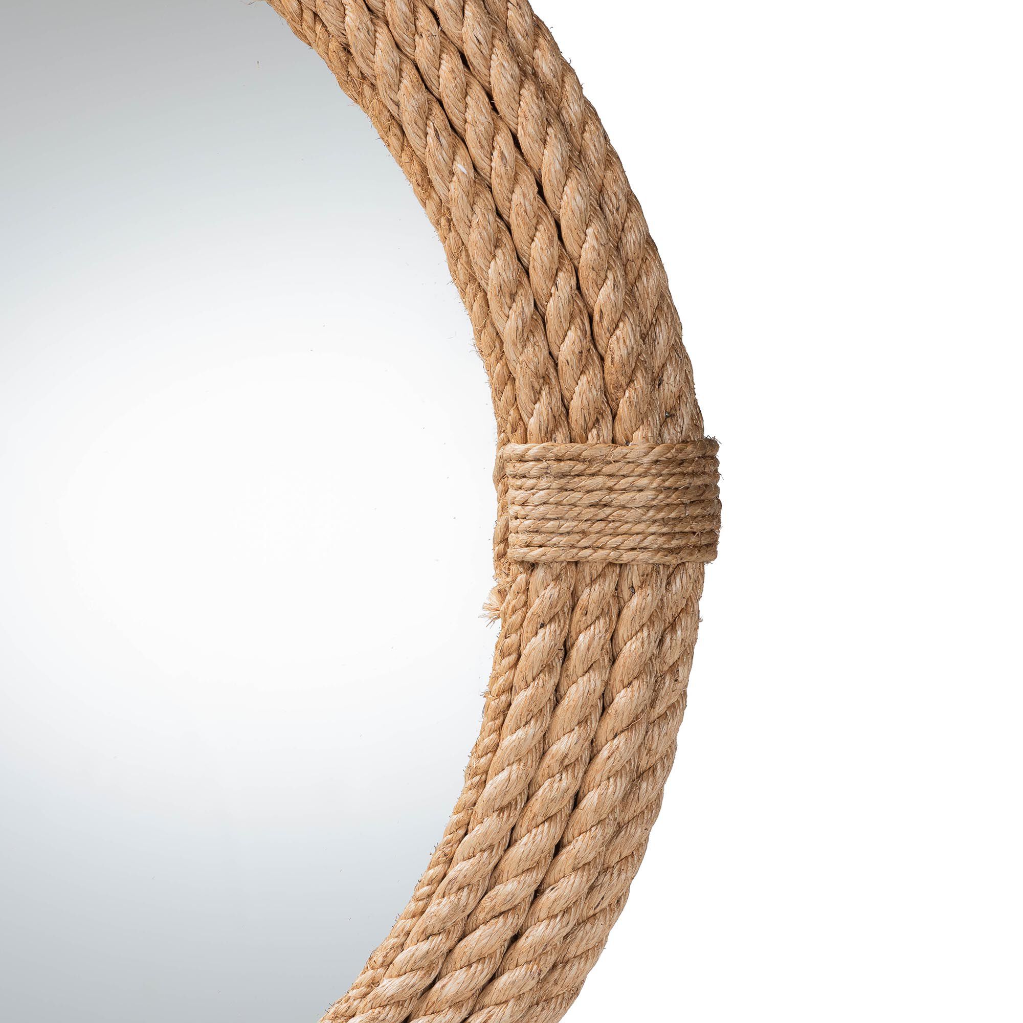 Manila Bohemian Woven Rope Accent Wall Mirror, NATURAL, alternate image number 2
