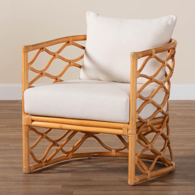 Acelynn Bohemian Light Honey Rattan Arm Chair, , alternate image number 7