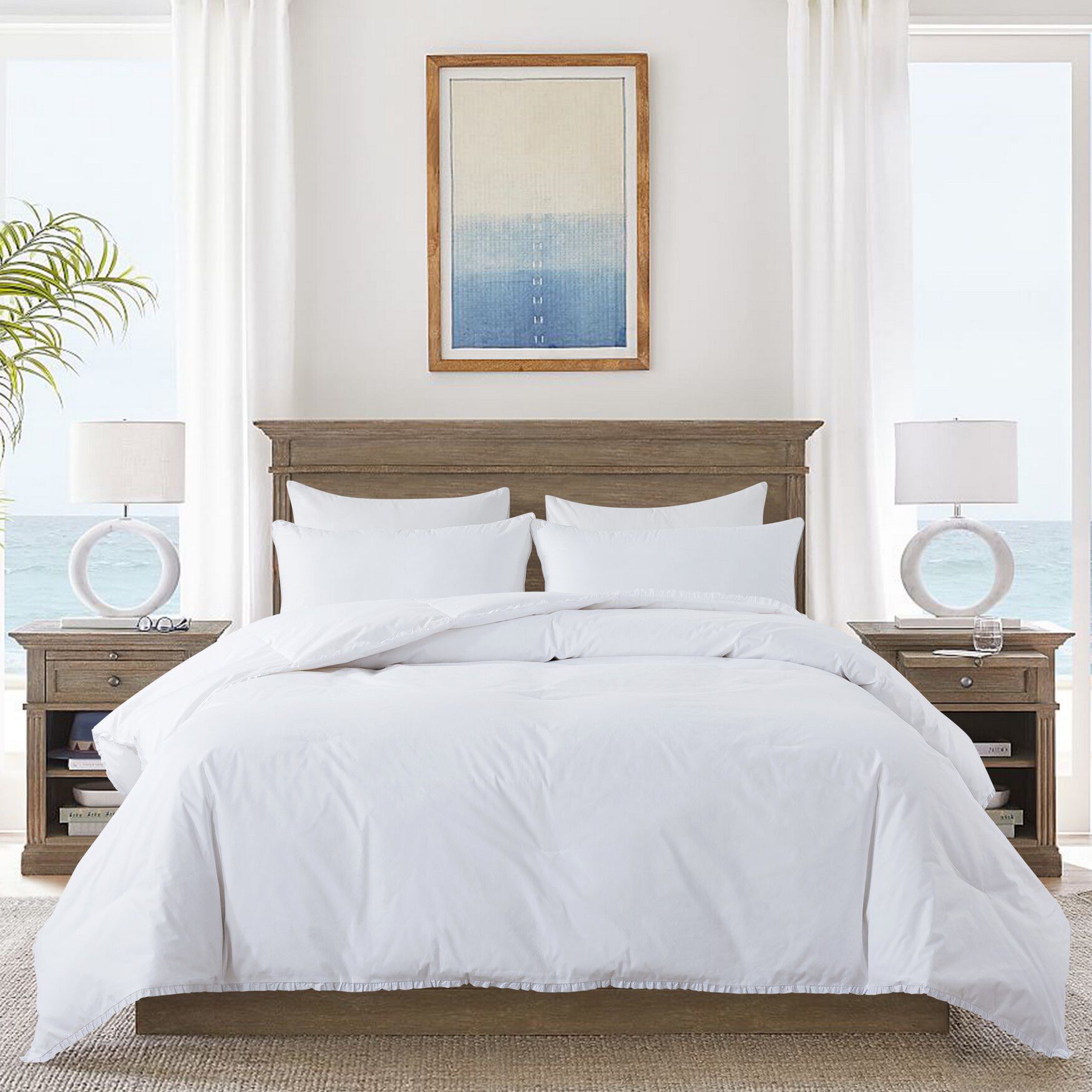 Ruffled Edge Down Comforter 