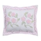 Bloomfield Collection in Floral Design 100% Cotton Tufted Chenille Standard Sham , ROSE, hi-res image number null
