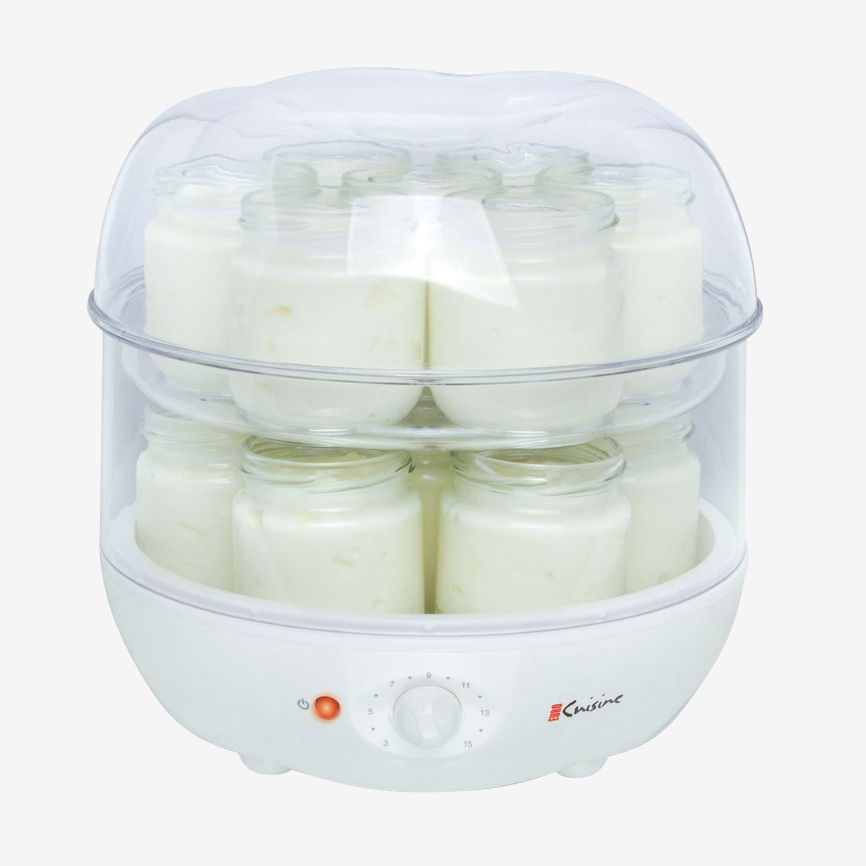 Euro Cuisine Glass Jars Lid Container Yogurt Maker Model YM80 YM100 Set of 8 New 