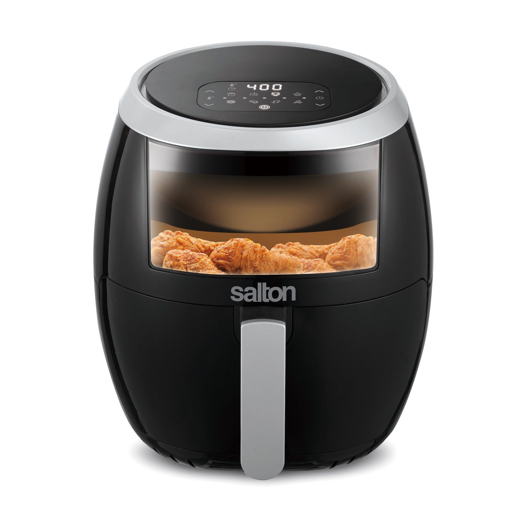 Salton&reg; XL Digital Air Fryer with Viewing Window, BLACK, hi-res image number 0