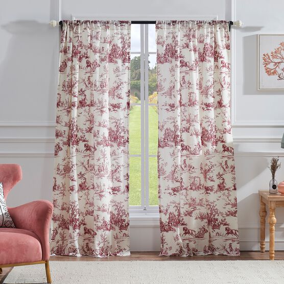 Classic Toile Curtain Panel Pair Brylane Home Check out our pink toile curtain selection for the very best in unique or custom, handmade pieces from our shops. brylane home