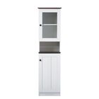 Lauren Two-Tone Buffet And Hutch Kitchen Cabinet Furniture, WHITE, hi-res image number null
