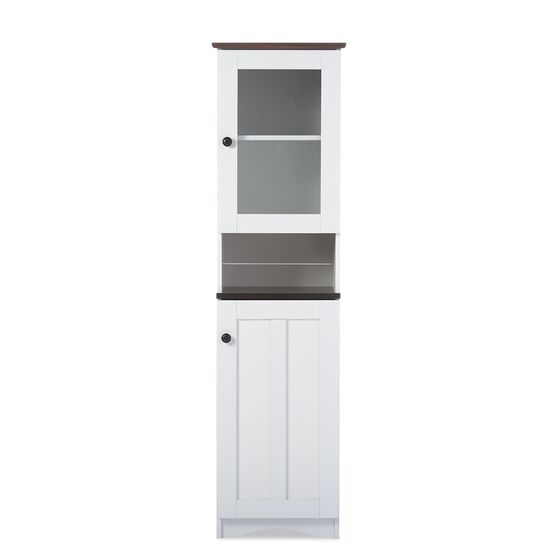 Lauren Two-Tone Buffet And Hutch Kitchen Cabinet Furniture, WHITE, hi-res image number null