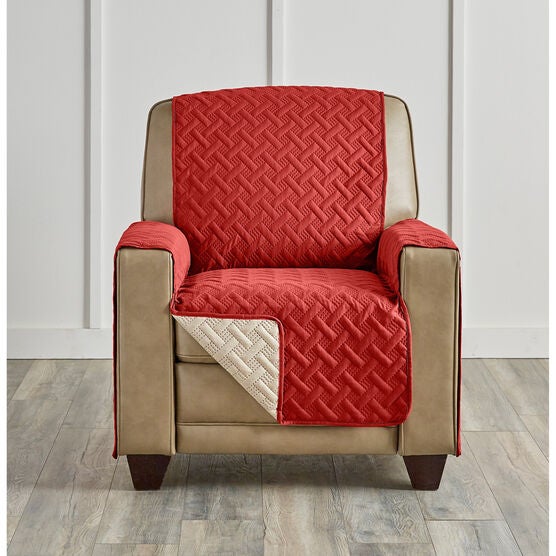 ANTI-BACTERIAL PINSONIC Recliner PROTECTOR, MERLOT NATURAL