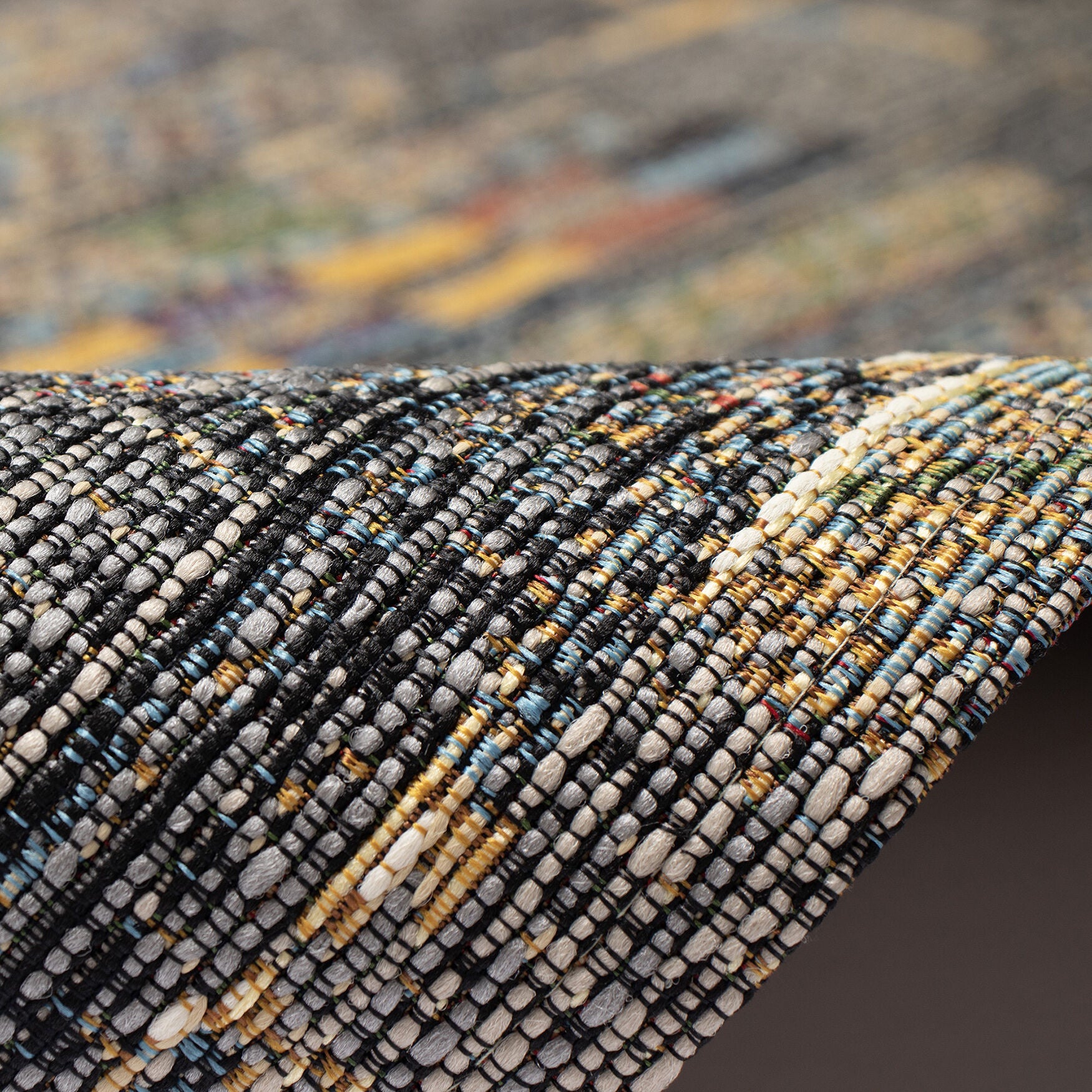 Liora Manne Marina Tribal Stripe Indoor/Outdoor Area Rug Black 8 feet 10 inches x 11 feet 9 inches, , alternate image number 8