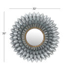 Grey Contemporary Metal Wall Mirror, , alternate image number null