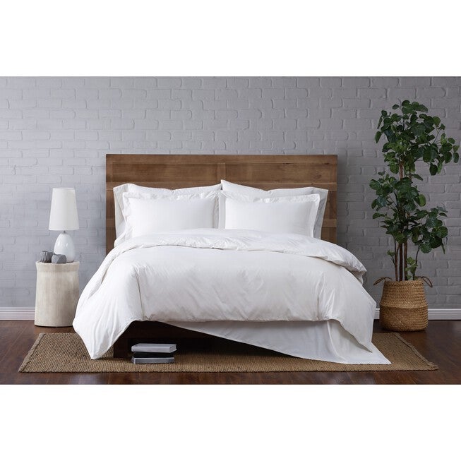 Solid Percale Blush 3 Piece Duvet Set, WHITE, hi-res image number null