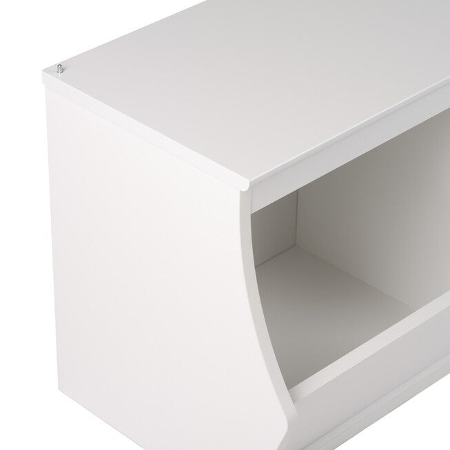 Monterey Stackable 3-Bin Storage Cubbie, White, , alternate image number null