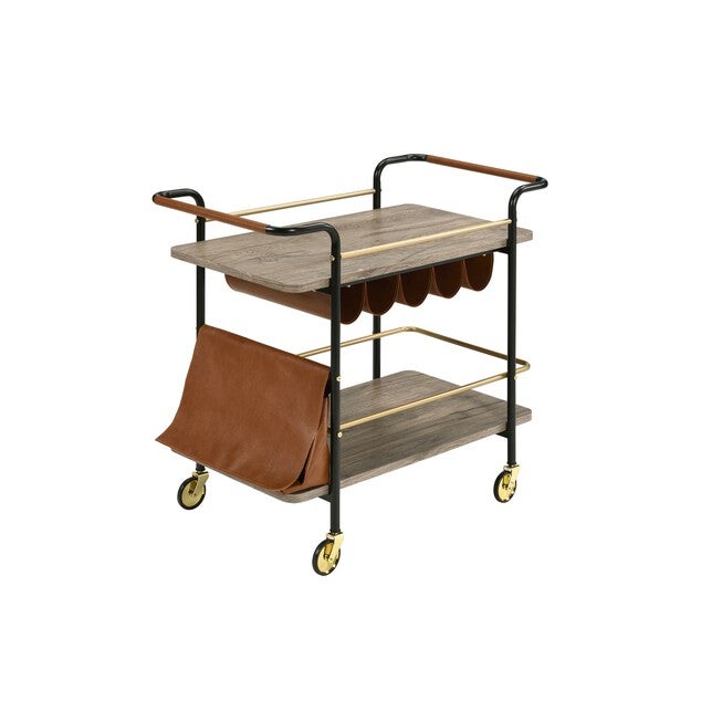 Serving Cart, NATURAL GOLD BLACK, hi-res image number null