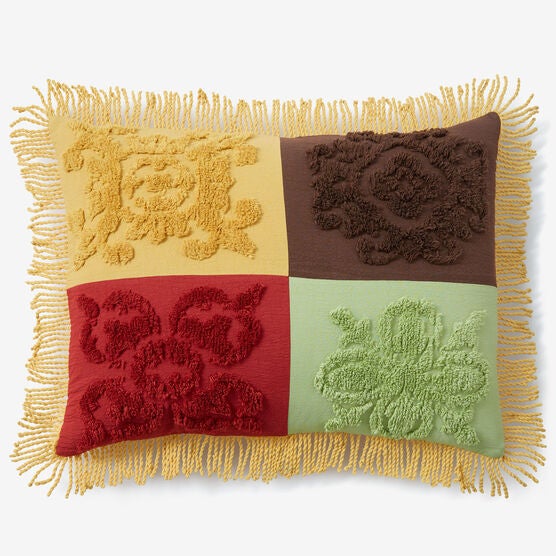 Chenille Patchwork Sham, Chenille Patchwork Sham,
