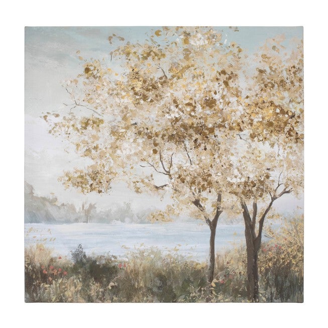 Framed Tree Canvas Art (Set of 2), BLUE BEIGE, alternate image number null