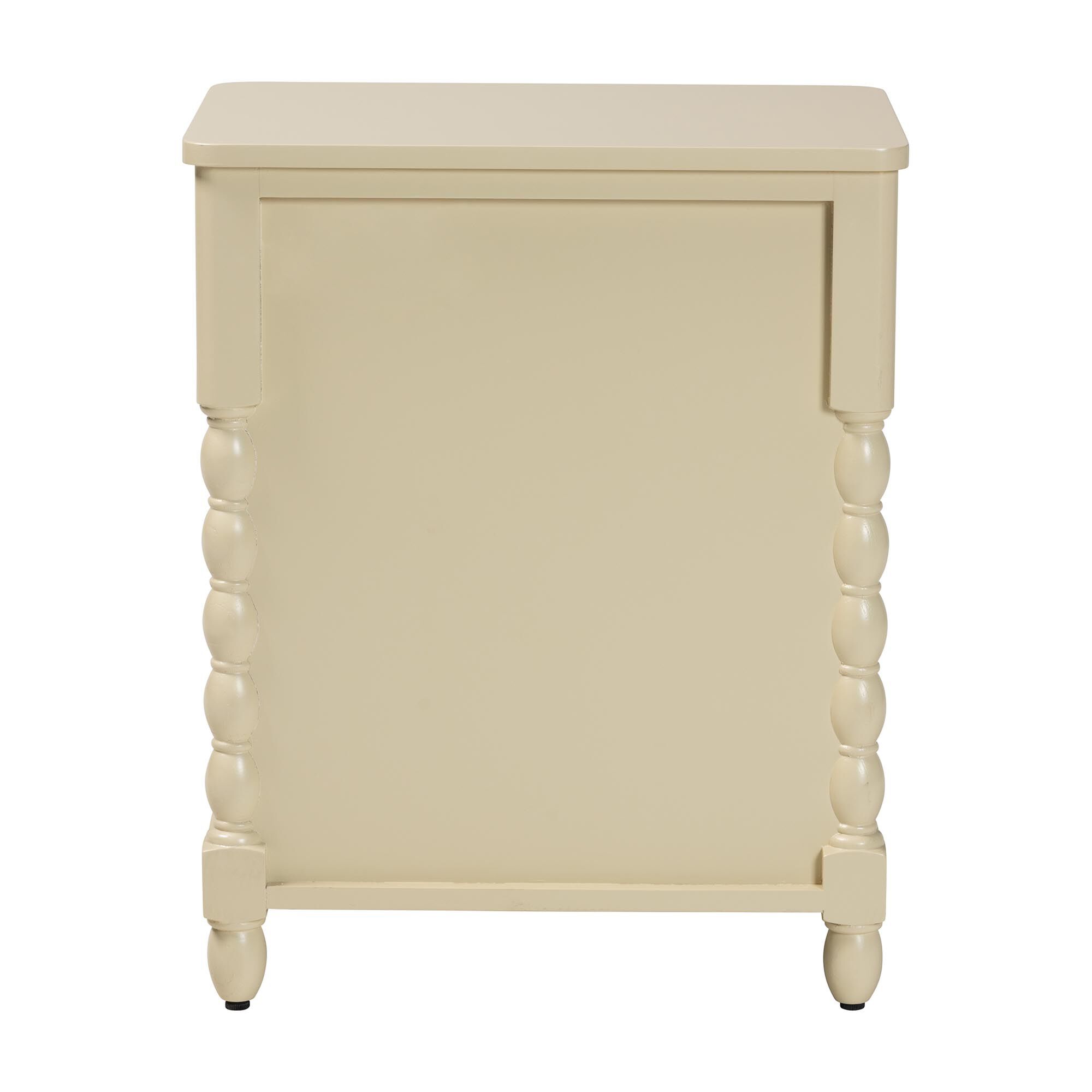 Kyla Nightstand with Spindle Legs, BEIGE, alternate image number 5