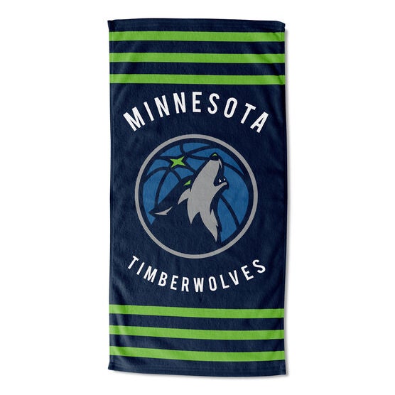Timberwolves Stipes Beach Towel, MULTI, hi-res image number null