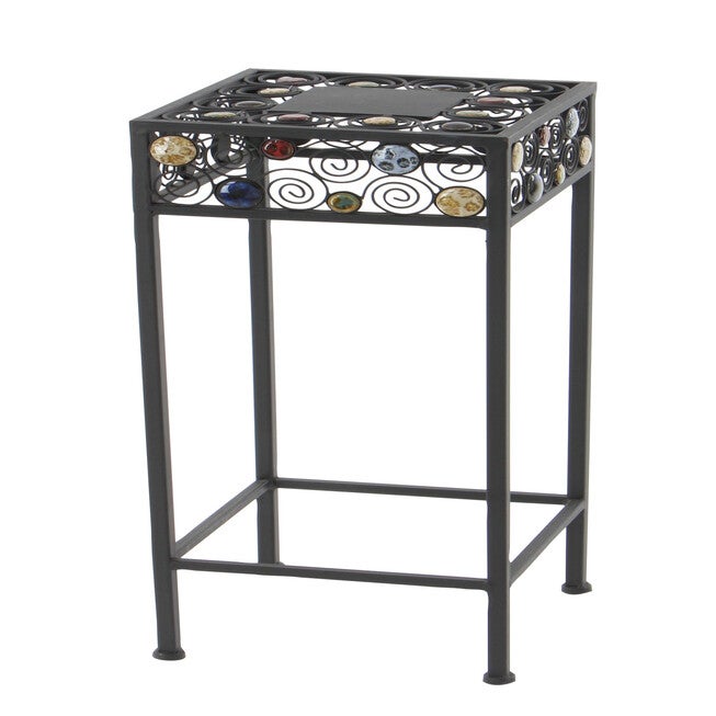 Set Of 3 Black Metal Traditional Plantstand, , alternate image number 3