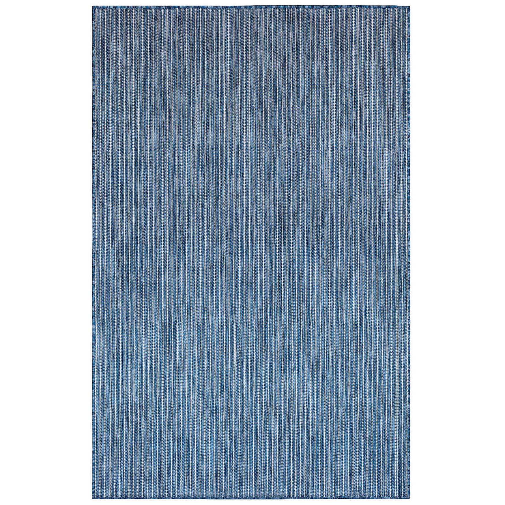 Carmel Texture Stripe Indoor/Outdoor Area Rug Aqua, NAVY, hi-res image number 0