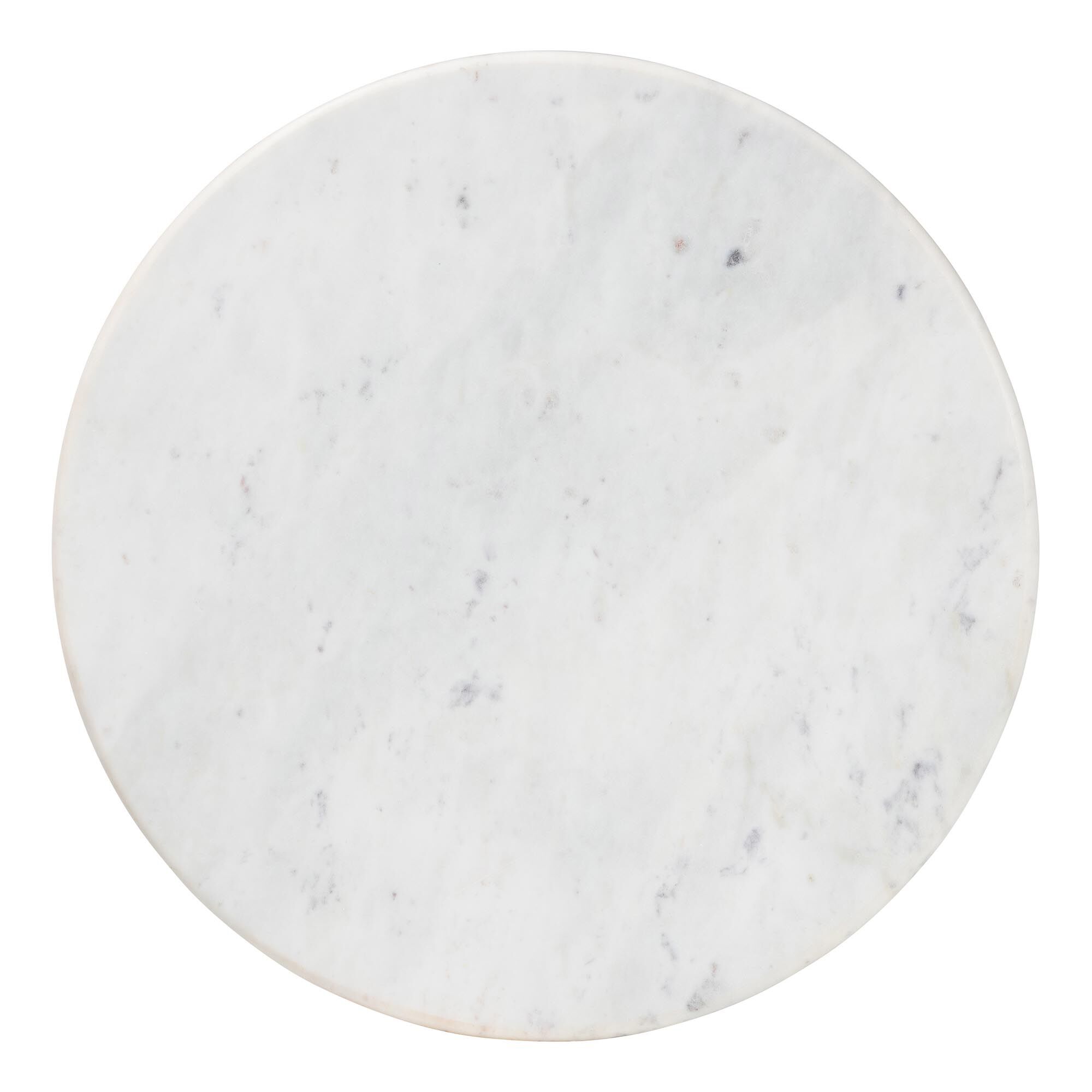 Akanji Marble Round End Table, WHITE, alternate image number 3