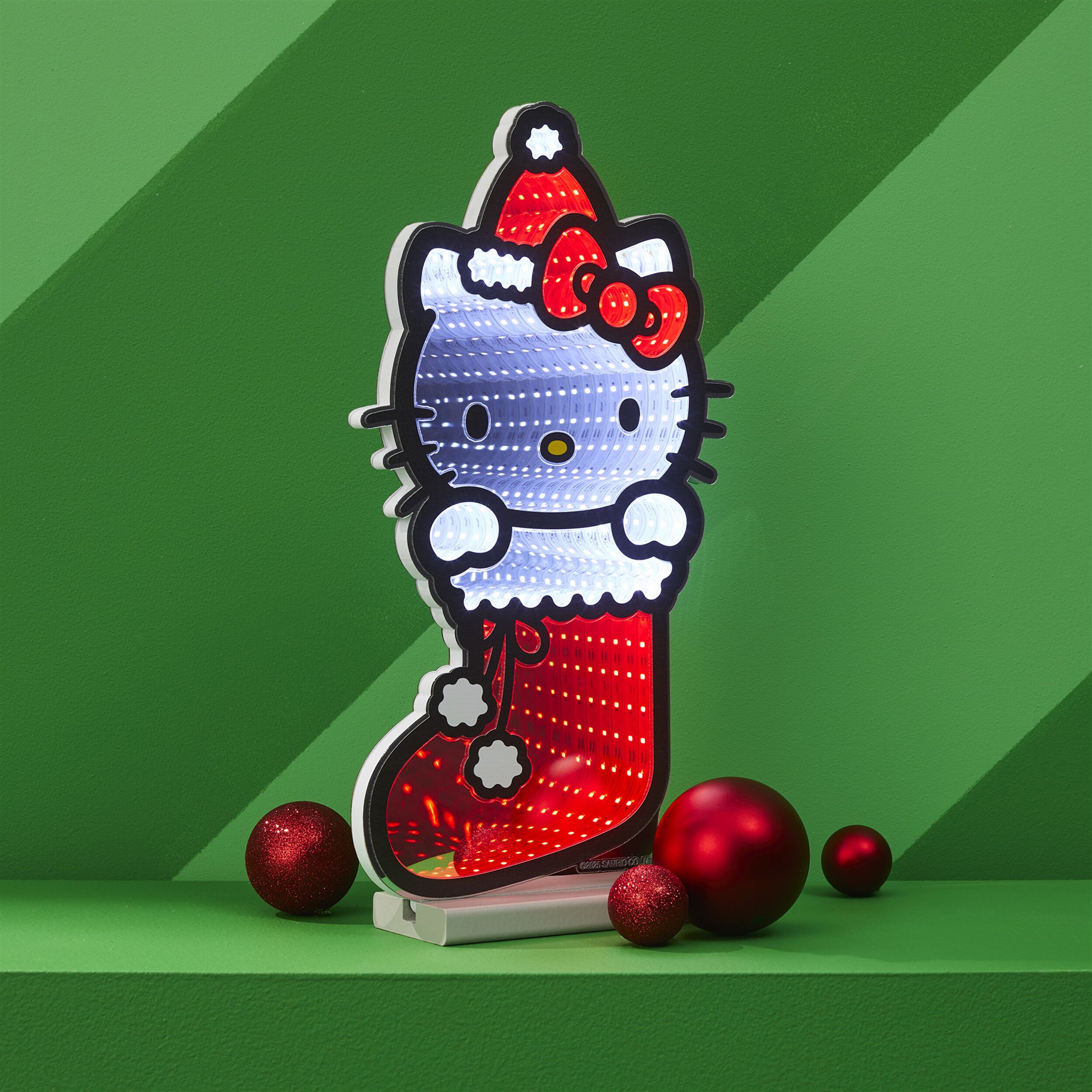 Hello Kitty&reg;? Stocking Ekkolight 16 inchesH, RED WHITE, alternate image number 1