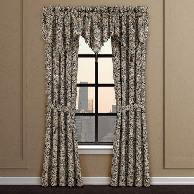 Maren Window Ascot Valance, CHOCOLATE, alternate image number null
