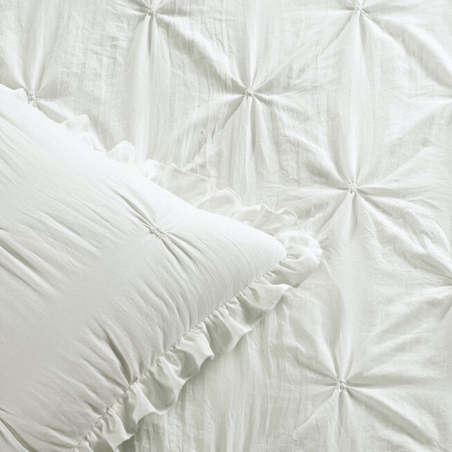 Ravello Pintuck Ruffle Skirt Bedspread 3 Pc Set, , alternate image number 20